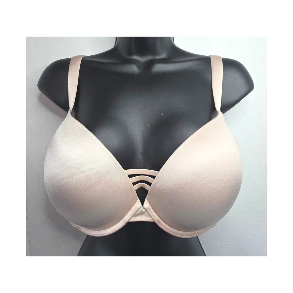 Soma Stunning Push Up‎ Bra 40DD Nude Beige Underwire Strappy Center Gore 02 2024